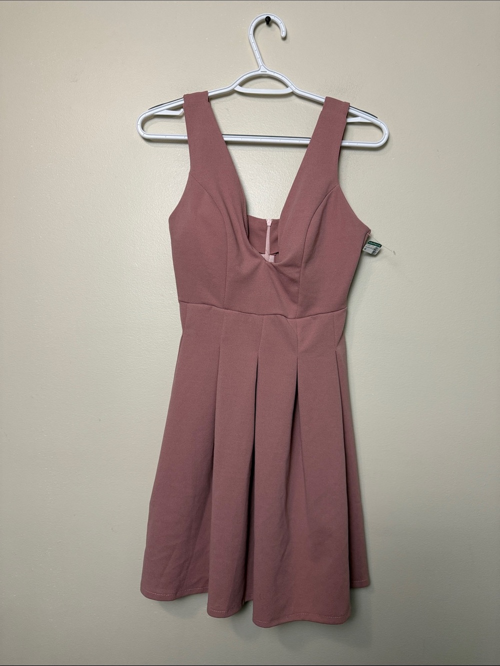 Simons WalG  Dusty Rose Sleeveless A-Line Mini Dress size S